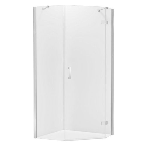 Душевой уголок New Trendy NEW AZZURA Chrome K-0561 100х80 стекло прозрачное профиль хром без поддона