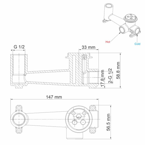 Гигиенический душ со смесителем WasserKRAFT Main 4100 4138 хром - фото 3