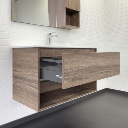 Тумба с раковиной Comforty Бордо 00-00019288CF 90х50 подвесная цвет коричневый