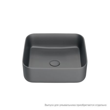 Раковина керамическая Iddis Bridge BRIGM04i27 40х40 накладная цвет серый без отверстий под смеситель