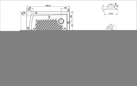 Душевой поддон акриловый Bravat P39B 90х90 белый с ножками