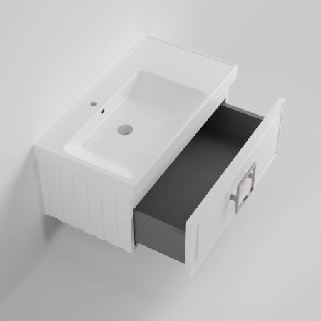 Тумба с раковиной La Fenice CUBO NFNC-01-CUB-B-90-1-90L 90х50 подвесная цвет белый