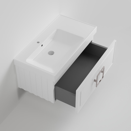 Тумба с раковиной La Fenice CUBO NFNC-01-CUB-B-90-1-90L 91х36х49 подвесная цвет белый - фото 2