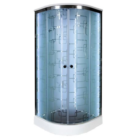 Душевая кабина AvaCan EM1580LED 80х80 четверть круга с крышей ориентация универсальная