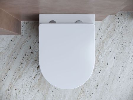 Унитаз подвесной Ceramica Nova BALEARICA CN6000 белый с сиденьем микролифт безободковый душевой смыв