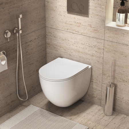 Унитаз подвесной Grossman Торнадо GR-4411SQC белый с сиденьем микролифт безободковый смыв торнадо