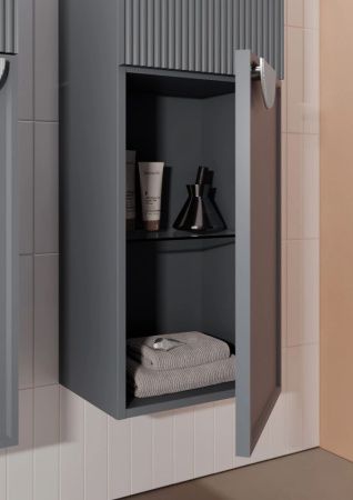 Шкаф-пенал Orka Molino 3006329 40х140 подвесной цвет черный