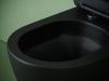 Унитаз подвесной Ceramica Nova UNO CN11001TMB черный с сиденьем микролифт смыв торнадо