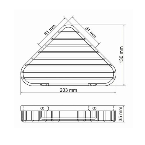 Полка в ванную комнату WasserKRAFT 733BG - фото 2