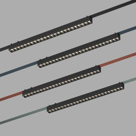 Трековый однофазный светильник Denkirs Belty grill (Белты грилл) DK5573-BK