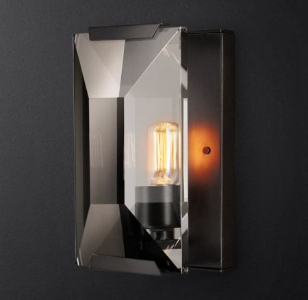 Светильник настенный Delight Collection Harlow Crystal (Харлов Црыстал) KR0354W-1A black/clear