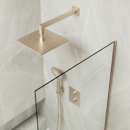 Душевая шторка на ванну Maybah Glass MGV-248-2у 30х140 стекло прозрачное профиль бронза ориентация универсальная