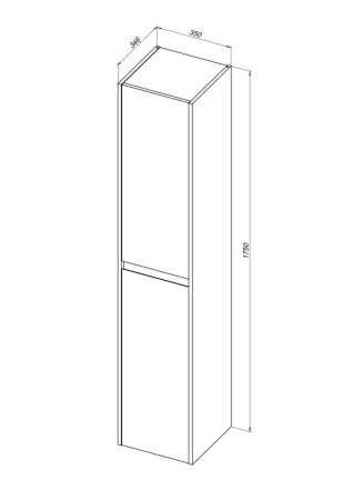 Шкаф-пенал Aquanet Nova Lite 00242265 40х180 напольный цвет коричневый