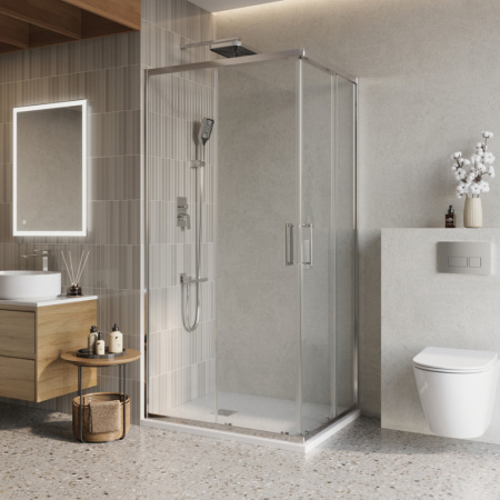 Душевой уголок BelBagno LUCE LUCE-AH-2-120/90-C-Cr стекло прозрачное 6 мм