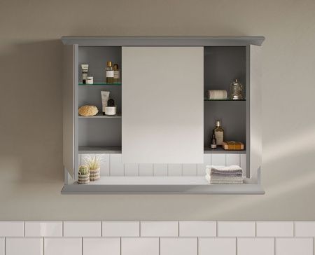 Зеркало-шкаф Vitra Valarte 62232 80х80 подвесной цвет серый