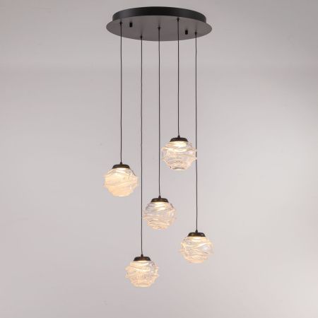 Светильник подвесной Delight Collection MD25030003-5A matt black/clear