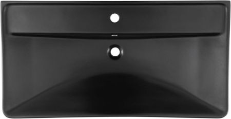 Раковина керамическая Aquanet Ирис 00329250 90х50 полувстраиваемая цвет черный 1 отверстие под смеситель