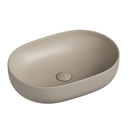 Раковина из сантехнического фарфора Ceramica Nova ELEMENT CN6047MC 60х42 накладная цвет капучино матовый