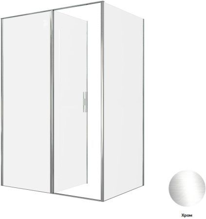 Душевой уголок Allen Brau Priority 3.31034.00 + 3.31046.00 140х100 стекло прозрачное профиль хром без поддона