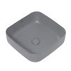 Раковина из сантехнического фаянса Abber RECHTECK AC2211MG 40х40 накладная цвет серый без отверстий под смеситель