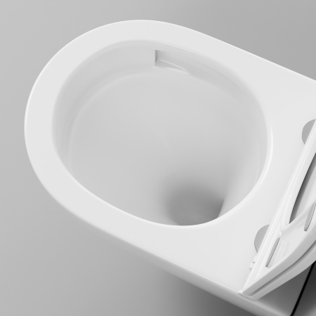 Унитаз подвесной Grossman Торнадо GR-4457SQ белый с сиденьем микролифт безободковый смыв торнадо