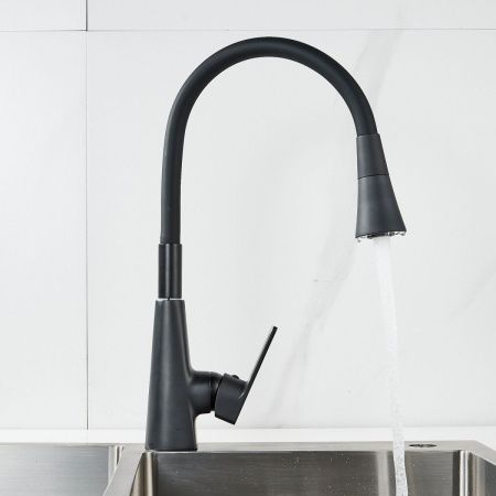 Смеситель для кухни Raffine F313H-3 на мойку черный