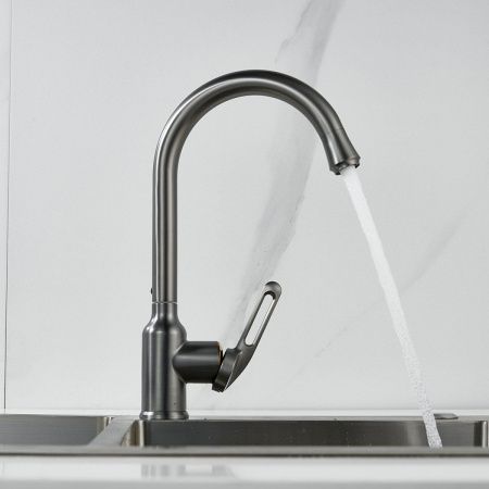 Смеситель для кухни Raffine F103T на мойку оружейная сталь