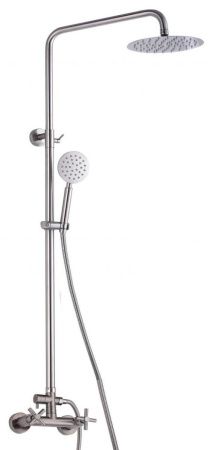 Душевая стойка Fmark FS8435 настенная цвет сатин