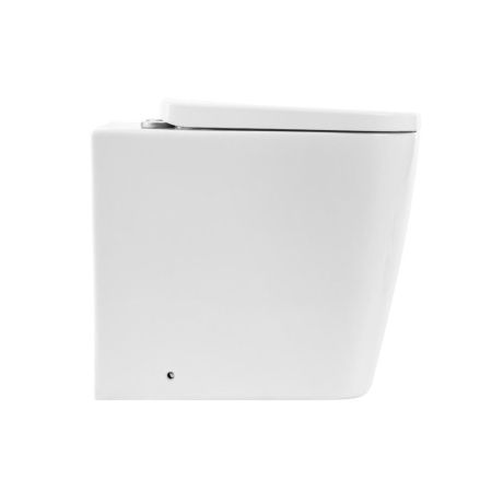 Чаша унитаза приставная BelBagno ALBANO BB120CBR цвет белый без сиденья безободковая каскадный смыв