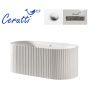Ванна акриловая Cerutti SPA CT10348 170х75 отдельностоящая овальная с ножками
