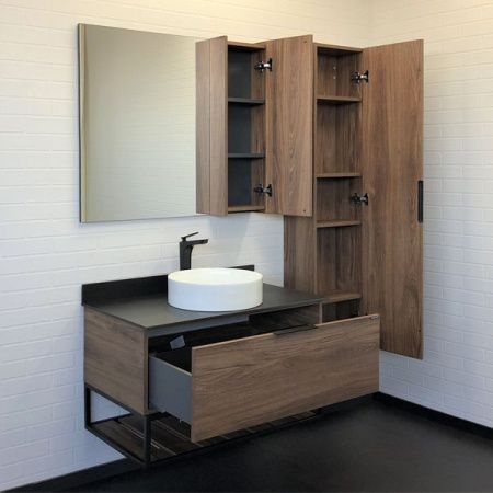 Тумба с раковиной Comforty Порто 00-00008927CF 90х50 подвесная цвет коричневый