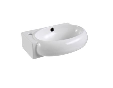 Раковина из сантехнического фарфора Aquatek AQ5303-00 50х30 подвесная цвет белый 1 отверстие под смеситель