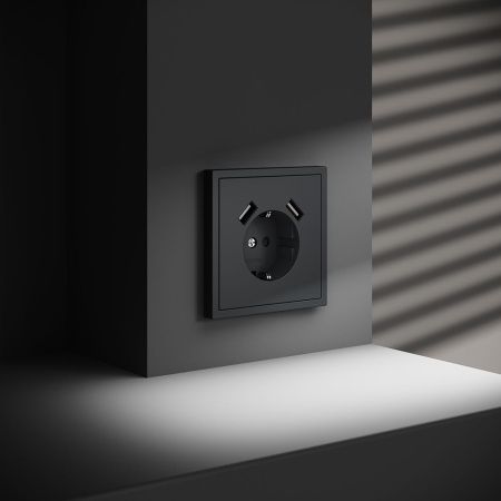 Розетка с USB, А+А VOLTUM S70 VLS040407
