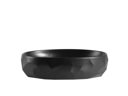 Раковина керамическая Gid Lago 53385 60х40 накладная цвет черный без отверстий под смеситель