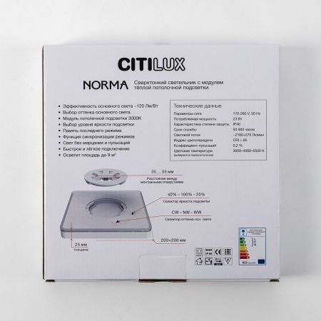 Светильник настенно-потолочный Citilux Norma (Норма) CL748K200
