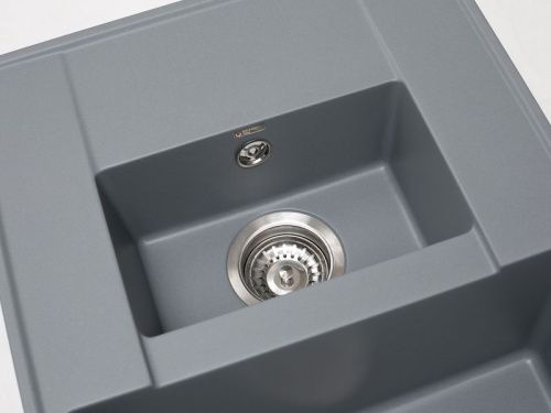 Кухонная мойка Grandex Aqua 600112 78х50 цвет серый поверхность матовая - фото 5