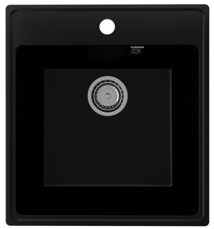 Кухонная мойка Ulgran Quartz Forte 460-07 46х50 цвет черный