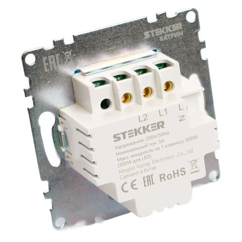 Выключатель диммирующий сенсорный (механизм) Stekker Катрин 50277 - фото 4