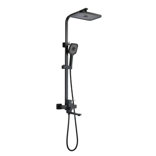 Душевая стойка Shevanik S7036H настенная цвет черный - фото 2