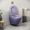 Унитаз подвесной Grossman Color GR-4455LIMS фиолетовый с сиденьем безободковый каскадный смыв