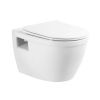 Унитаз подвесной BelBagno LOTO BB070CHR/SC белый с сиденьем микролифт безободковый каскадный смыв