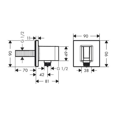 Шланговое подключение Hansgrohe FixFit  26889140
