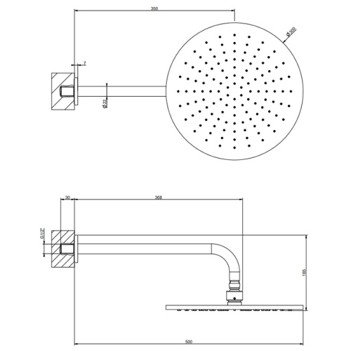 Верхний душ Gessi Emporio Emporio shower 47384#031 30х30 хром - фото 2