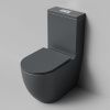 Унитаз напольный с бачком Grossman Торнадо GR-4494GMSQ серый с сиденьем микролифт безободковый смыв торнадо