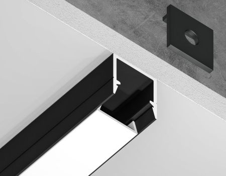 Алюминиевый профиль накладной 10х10 для светодиодной ленты до 8мм Ambrella Light Alum Profile (Алум Профиле) GP1650BK