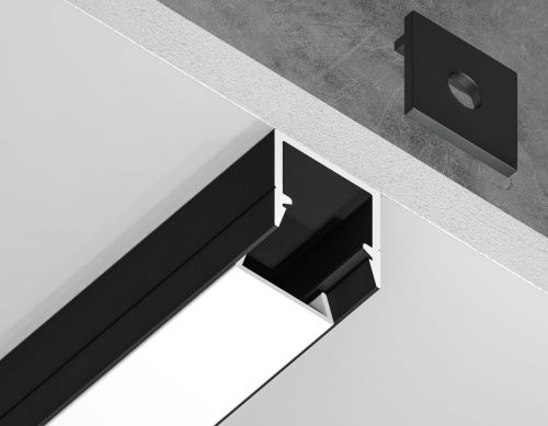 Алюминиевый профиль накладной 10х10 для светодиодной ленты до 8мм Ambrella Light Alum Profile (Алум Профиле) GP1650BK - фото 4