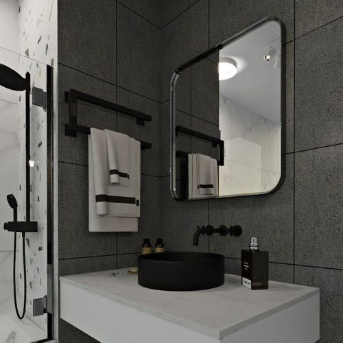 Полотенцесушитель Indigo Nix DGN20-50BRRt 50х20 электрический черный муар - фото 5