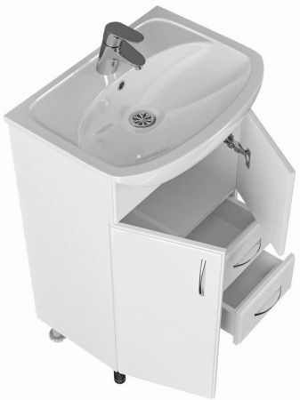 Тумба под раковину СанТа Уют 201088 50х30 напольная цвет белый