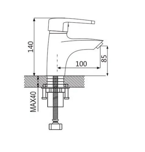Смеситель Shevanik S5001 на раковину хром - фото 3