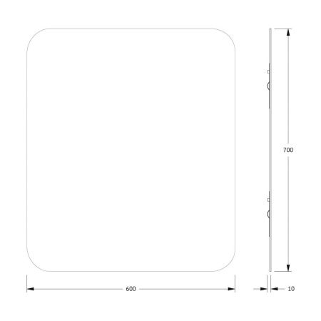 Зеркало Evoform Colora BY 0436 60х70 подвесное